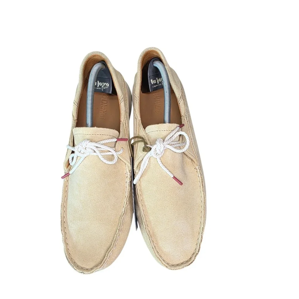 OluKai Ka'a Men's 10 Golden Sand Suede Driver Moccasin Comfort Loafers